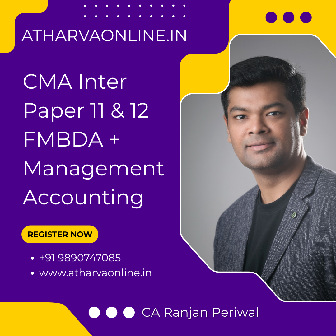 CMA Inter FMBDA & Management A/C (Regular Batch) By CA Ranjan Periwal for June/Dec. 2026 Exams