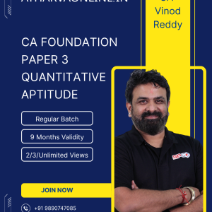 CA Foundation Quantitative Aptitude Full Lectures by CA Vinod Reddy for Sept. 26 & Jan. 27 Exams