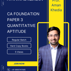 CA Foundation Maths Regular Batch 100% Live/Recorded by Prof. Aman Kedia for Sep26 & Jan/May27 Exam