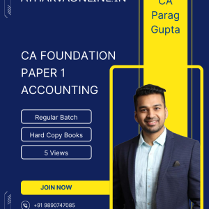 CA Foundation Accounts Regular Batch by CA Parag Gupta | 100% Live + Recorded | For Sep 2026 & Jan/May 2027 Exams