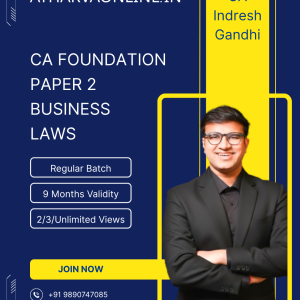 CA Foundation Business Laws Full Lectures by CA Indresh Gandhi for Sept. 26 & Jan. 27 Exams