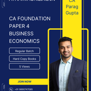 CA Foundation Economics | Regular In-Depth | Smartclass Room Recorded Guided Batch | By Parag Sir | May/Sep 2026/27 Exams