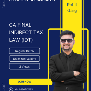 CA Final Indirect Tax Laws Full Lectures by CA Rohit Garg