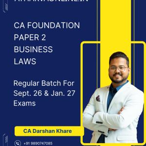 CA Foundation Law Regular Lectures 17th July Batch by CA Darshan Khare