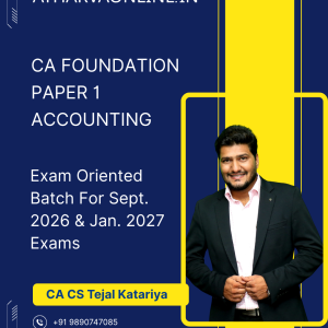 CA Foundation Accounts Exam Oriented Batch by CA CS Harish Mathariya for Sept. 2026 & Jan. 2027 Exams