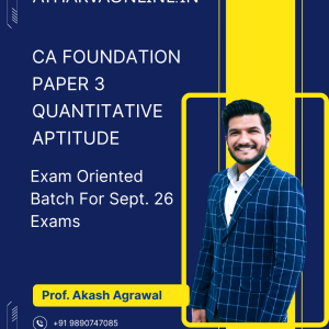 CA Foundation Maths (QA) (Exam Oriented) Sep 26 Exams by Prof. Akash Agrawal