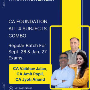 CA Foundation All Subjects Combo by CA Vaibhav Jalan, CA Amit Popli & CA Jyoti Anand for Sept. 26 & Jan. 27 Exams