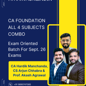 CA Foundation All Subjects Combo (Exam Oriented) by CA Hardik Manchanda, CS Arjun Chhabra & Prof. Akash Agrawal for Sept. 26 Exams