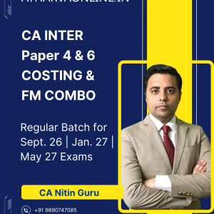 CA Inter COSTING & FM Combo Regular Batch by CA Nitin Guru for Sept. 26 | Jan. 27 | May 27 Exams