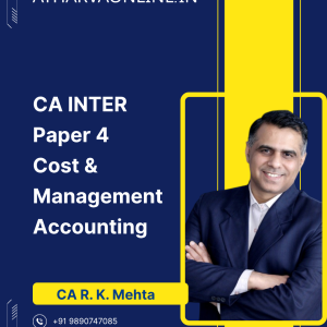 CA Inter Cost & Management Accounting by CA R. K. Mehta for Sept. 26 & Jan. 27 Exams