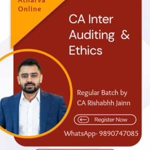 CA Inter Audit Regular Batch by CA Rishabhh Jainn for Jan/May/Sept. 2027 Exams